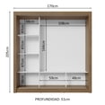 thumbnail image 4 of Ropero Closet Madesa Nobre 3 Puertas 1 Espejo MN 2, 4 of 5