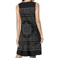 thumbnail image 2 of BANDANA BLACK GRAY Spring Summer Dresses for Women Fashion T-shirt Dress Casual Sleeveless Loose Sundress with Pockets, 2 of 5