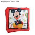 thumbnail image 3 of Decoraciones de fiesta de cumpleaños de Mickey rojo de Disney, suministros de vajilla de fiesta desechables para Baby Shower de niño, platos de papel, servilletas, pancartas, 3 of 5
