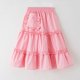 thumbnail image 5 of Falda para niña, color liso, largo medio, estilo A, con flores, ideal para bailes, fiestas, escuelas, presentaciones, fiestas, festivales., 5 of 6