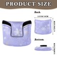 thumbnail image 2 of Haosy Adorable Pastel Purple Snowflake Golf Mallet Putter Cover Strong Magnetic Leather Golf Club Headcover Closure, 2 of 7