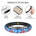 thumbnail image 6 of Bingfone Bright Flowers Steering Wheel Cover - Universal 15 Inches Car Steering Wheel Covers Grip Auto Internal Accessories, 6 of 8