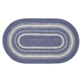 thumbnail image 4 of VHC Brands Great Falls, Braided Jute Rug, Non-Skid Pad, Accent Rug, Oval, Blue, 36x60, 4 of 5