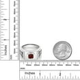 thumbnail image 4 of Gem Stone King Cushion Red Garnet 2.78 Ct in 925 Sterling Silver Men's Ring (Size 11), 4 of 4