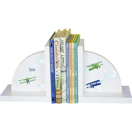 Airplane Bookends - Personalized Airplane Childrens Bookends
