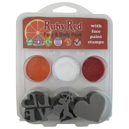 Valentines Day Cupid Love Heart Face Paint Kit with Face Paint Stamps, Easy to use. Stamps fit perfectly into the paint holes. By Snazaroo Ship from (Best Face Paint For Day Of The Dead)