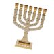 thumbnail image 3 of Candelabro de Menorá de 7 ramas, portavelas de aleación de zinc, portavelas, portavelas para banquetes, cumpleaños, repisa de chimenea Oro blanco, 3 of 9