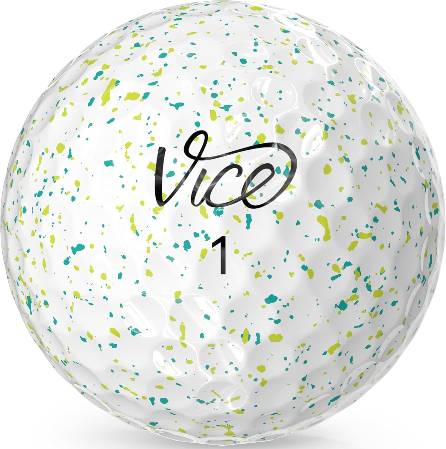 Vice Pro Air Golf Balls (2025 Model) Petrol/Yellow Drip