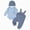 Blue, variant on TOWED22 Newborn Baby Boy Fall Winter Clothes Long Sleeve Romper Overall Pants Hat 3Pcs Set Cute Coming Home Outfit,Light Yellow,3-6 M