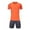 Orange, variant on CYRBOKO Athletic Outfit Sets for Boys, Short Sleeve Football Quick-dry Elastic Waist Sports Clothing Sets White Size 14-16 T