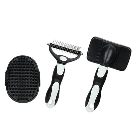 Double Sided Pet Grooming Rake Deshedding Dematting Undercoat Tool for Dogs Cats Dog Grooming Brush for Long Hair Reduces Shedding 95 Percent