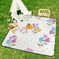 thumbnail image 6 of Pretty Pastel Floral Pattern Background Design Picnic Blanket Waterproof Outdoor Beach Blanket Hand-held Pad Suitable for Travel, Camping, Beach, Family Gatherings, 6 of 7