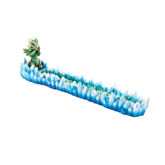 Green Playful Dragon Ceramic Incense Stick Holder 10.5"
