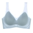 thumbnail image 4 of ZSQDM Womens Bras Womens Wireless Bra Super Gather Bra Anti Sagging Breasts Support Pushup Lifting Bras For Older Women Blue L, 4 of 7