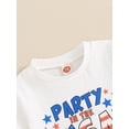 thumbnail image 6 of 4th of July Baby Boy Outfit Letter Print T Shirt Top American Flag Print Shorts Independence Day Clothes Set, 6 of 9