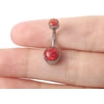 thumbnail image 6 of G23 Titanium Belly Button Rings Cubic Zircon Opal Hypoallergenic Threaded 14G Diamond Navel Body Piercing Jewelry Birthstone for Women, 6 of 6