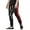 Black/Red, variant on Mens Jogger Track Pants with Zipper Pockets Two Tone Stripe Casual Stretch Skinny Fit