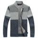thumbnail image 4 of Suéter grueso con forro polar para otoño e invierno, cárdigan de punto de abeto, chaqueta de manga larga, moda masculina, cálida para jóvenes, 4 of 5