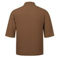 thumbnail image 2 of Camisa de manga corta irregular de seda helada para hombre - Diseño de pelo oscuro, mezcla de algodón, 2 of 6