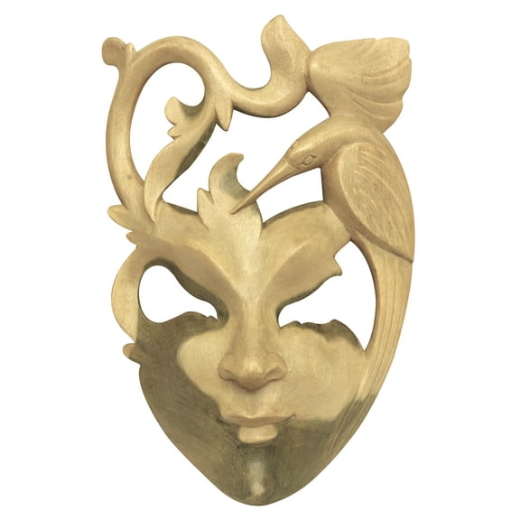 Exotic Mask Wooden Hand Carved Abstract Wall Plaque Hanging Home Decor Accent Art Unique Sculpture Decoration Handmade Handcrafted Decorative