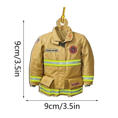 

Christmas Decorations DIY Fireman Equipment Hanging Pendant For Christmas Tree Decoration With Lanyard Car Rearview Mirror Backpack Pendant Crafts Collection Gift
