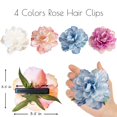 thumbnail image 2 of 4PCS Peony Flower Hair Clips for Women 3Large Hawaiian Flower Hairclip for Beach Party Bridal Wedding Event Decor Accessories, 2 of 5