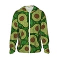 thumbnail image 2 of Uemuo Big Colorful Avocados Pattern Women's Full Zip UPF 50+ Sun Protection Hoodie Jacket Long Sleeve Sun Shirt Hiking Outdoor Performance with Pockets-XX-Large, 2 of 9