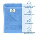 thumbnail image 4 of Dan River Washcloth for Face 12 pack Soft Absorbent and Quick Drying Durable Cotton Face Towel - Medium Blue, 4 of 8