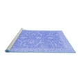 thumbnail image 2 of Ahgly Company Machine Washable Indoor Rectangle Oriental Blue Traditional Area Rugs, 7' x 10', 2 of 4