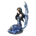 thumbnail image 4 of Ebros Blue Celestial Witch Fairy Cradling A Mystical Black Cat Statue 8.25" Tall, 4 of 12