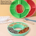 thumbnail image 3 of fashionhome Silicone Divided Tray For Organizing Snacks On Go Is Very Suitable For Various rose red, 3 of 6