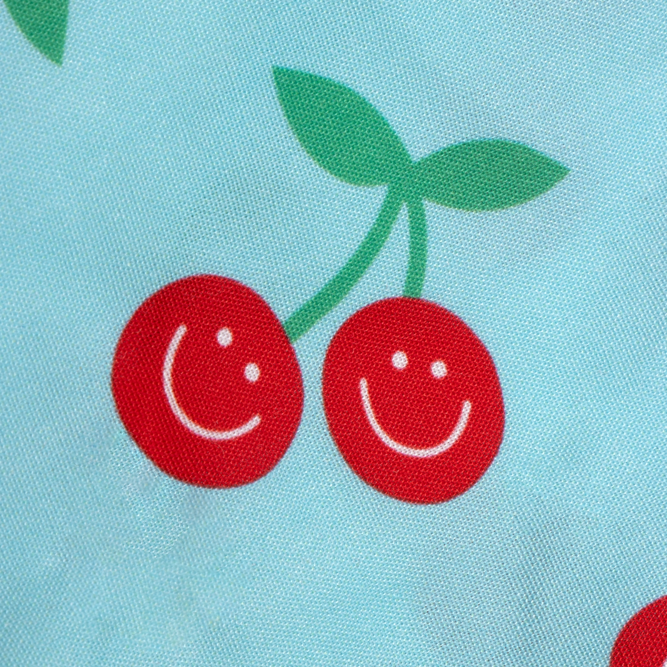 Oodles Blue Cherries Ruffled Spring Dog Dress, Medium