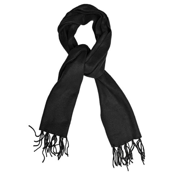 Black Unisex Plain Warm Large Scarf