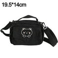 thumbnail image 2 of Hukapapa Lindo y lindo bolso de oso bordado Bolso de hombro de mujernegro, 2 of 5