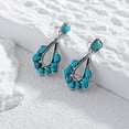 thumbnail image 3 of Mightlink 1 Pair Women Earrings Hollow Waterdrop Shape Faux Turquoise Anti-allergy Lightweight Ear Decoration Jewelry Prom Cocktail Party Hanging Earrings Dangle Earrings, 3 of 6
