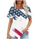thumbnail image 1 of Fiudx Ofertas Flash Artículos En Oferta Top Estampado con Cuello Redondo y Manga Corta Informal para Mujer a La Moda, 1 of 5