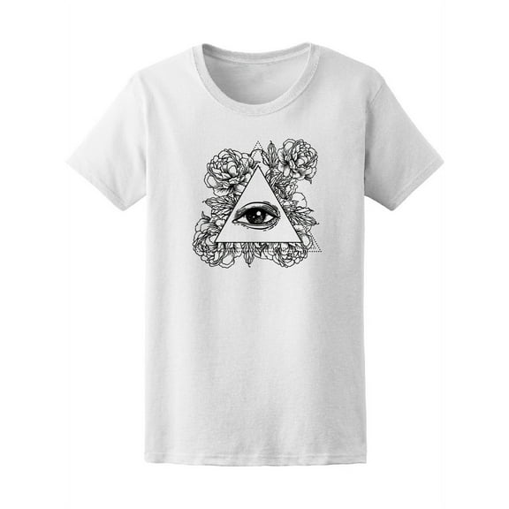 Eye Of Providence Flowers Tee Women's -Image by Shutterstock