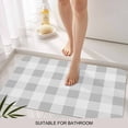 thumbnail image 3 of Grey Plaid Door Mat&nbsp;Indoor Outdoor Entrance, Non Slip Rug for Kitchen Bathroom Entryway Rug, Spring Summer Farmhouse Buffalo Checkered Washable Doormat Floor Mat for Office Home Decor 24x36 Inch, 3 of 8