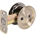 thumbnail image 2 of Stone Harbor Hardware Round Pocket Door Lock, Passage Function, 2-3/8" Backset, Antique Brass, 2 of 3