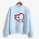 thumbnail image 3 of Gibobby Casual Sudadera para Mujer Sudadera suelta casual de manga larga con cuello redondo para mujer blusa grande de manga larga(Azul,XG), 3 of 4