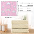 thumbnail image 6 of Yayeee 6 Pack Kitchen Dish Cloths Set for Washing Soft Drying Absorbent Microfiber Towels, Ice Cream Rainbow Pattern, 6 of 9