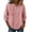 Pink, variant on Women's Polyester Blend Collar Half Button Blouse Chest Embroidery 3/4 Sleeve Solid Color Spring Summer Casual Tops for Everyday Wear M-3XL Plus Size