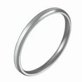 thumbnail image 4 of 2mm Black/Gold/Silver Stainless Steel Wedding Band Women's Smooth Ring Size 5-9, 4 of 9