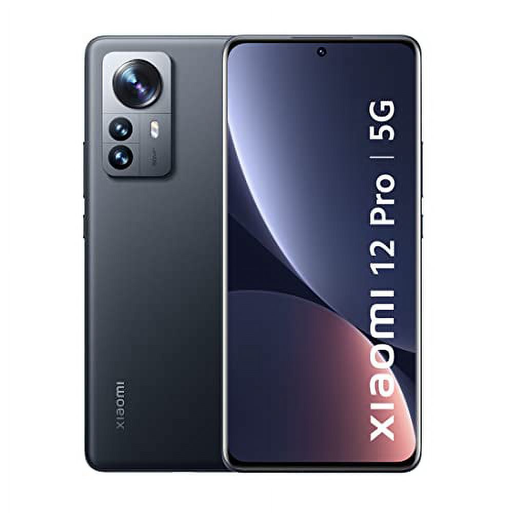 Xiaomi 12 Pro Unlocked 5G Phone, 6.73" AMOLED Display, 50MP Camera, 4600mAh Battery, Snapdragon Chipset (256GB+12GB, Gray)