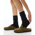 thumbnail image 2 of Miaocao Women's Slouch Crew Socks Scrunch Knit Cotton Calf Tube Socks 3 Pairs, 2 of 6