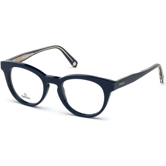 Eyeglasses Omega OM 5003 -H 090 Shiny Navy Blue, Blue & Transparent