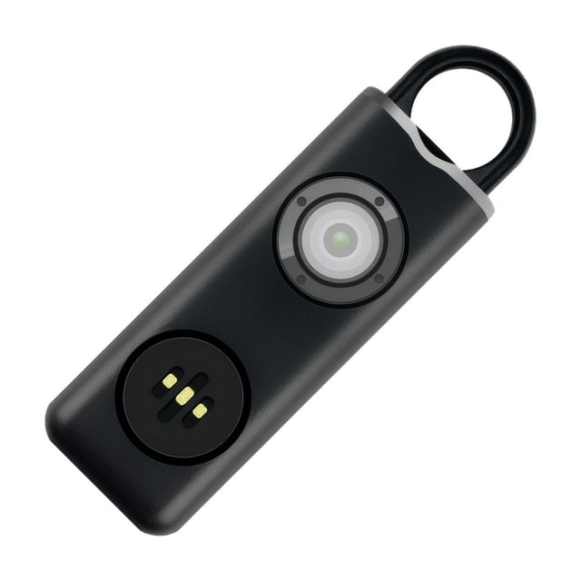 Moyic Llavero con alarma de seguridad, compañero de seguridad personal para mujeres en todas partes, accesorios de defensa personal Cadenas y protecciones para puertas de seguridad negro