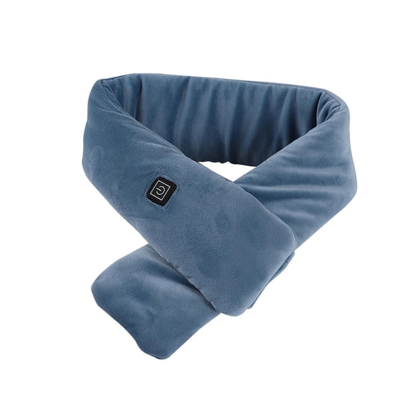 Bufanda calentada USB Powered Neck Wrap Almohadilla térmica para el cuello para viajes al aire libre Azul BLESIY Bufanda calentada