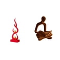 thumbnail image 1 of Escultura abstracta de fuego,Estatua de arte abstracto para decoración del hogar,Escultura de fuego moderna,coleccionable,regalo,Figura de pensador abstracto,Estatua de pensador, 1 of 8
