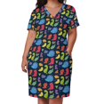 thumbnail image 3 of Vestido de bolsillo suelto con diseño de dinosaurios pequeños, ropa de verano para mujer, vestidos de noche, vestido de verano para mujer, traje de verano para mujer, 3 of 7